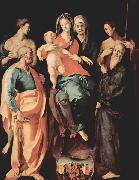 Jacopo Pontormo Annen-Altar, Madonna mit Hl. Anna, links oil